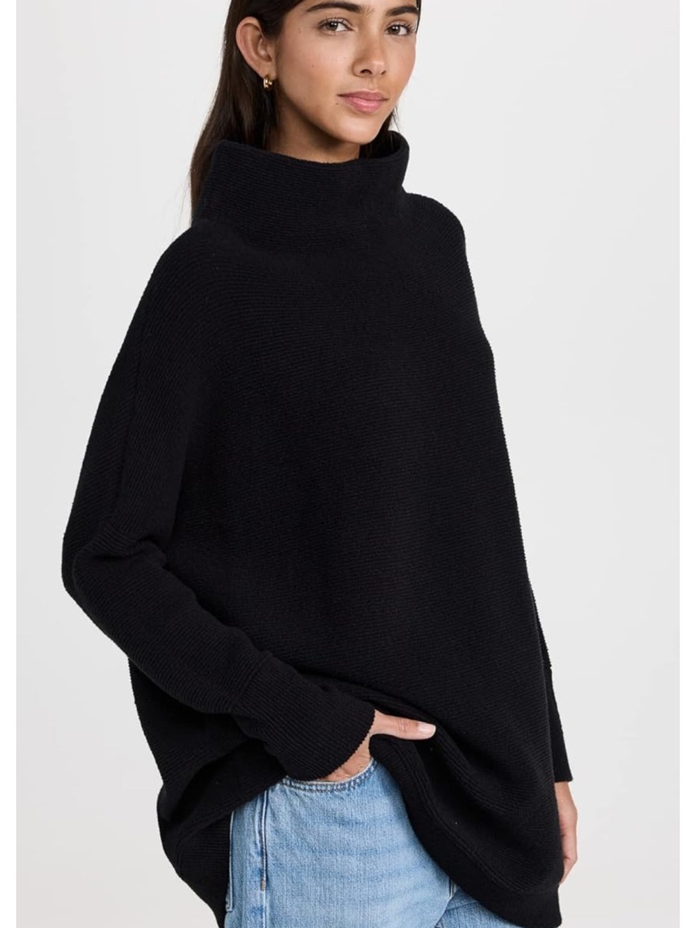 Free People Black ottoman sweater